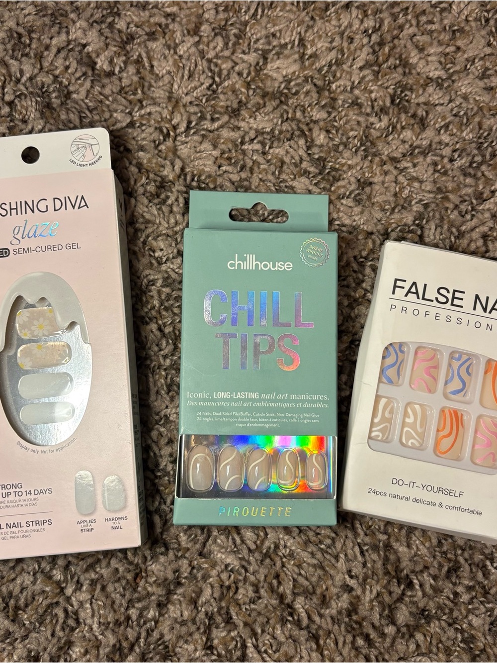Dashing Diva Chillhouse Press On Nail Bundle 3 Pc New